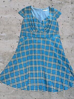 Hancpiers Women's Cap Sleeve 1950s Retro Vintage Cocktail Swing Dresse (1214)